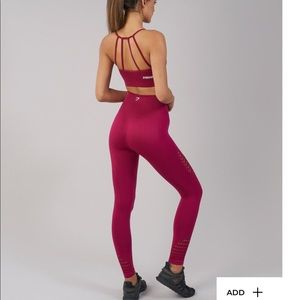 Seamless high waisted leggings MAROON